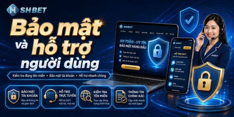 Bảo mật và hỗ trợ người dùng tại SHBET khi sử dụng nền tảng